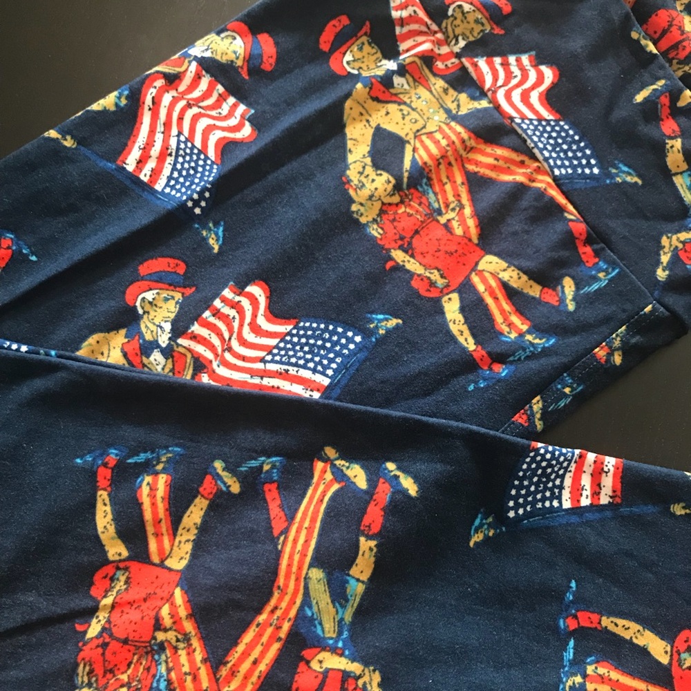 LuLaRoe Uncle Sam Patriotic TC leggings